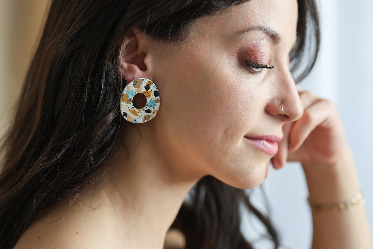 Organic Circle Studs