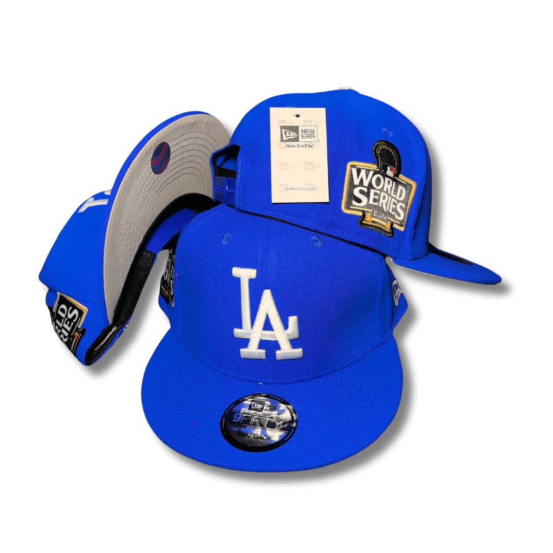 Los Angeles Dodgers World Series Mickey's Place with White Logo Royal Blue Snapback Cap