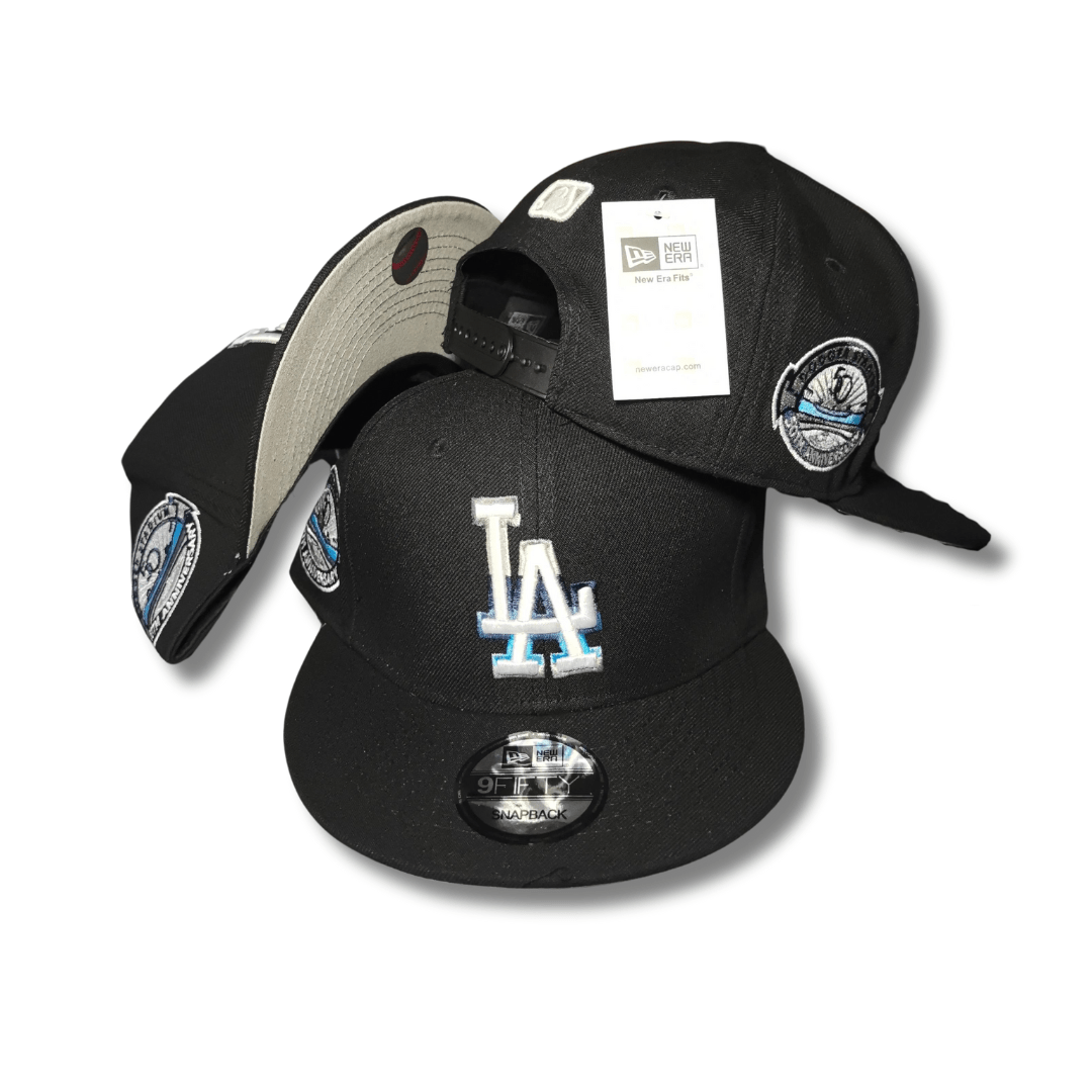 Men's Los Angeles Dodgers New Era Black Raceway 59FIFTY Cap
