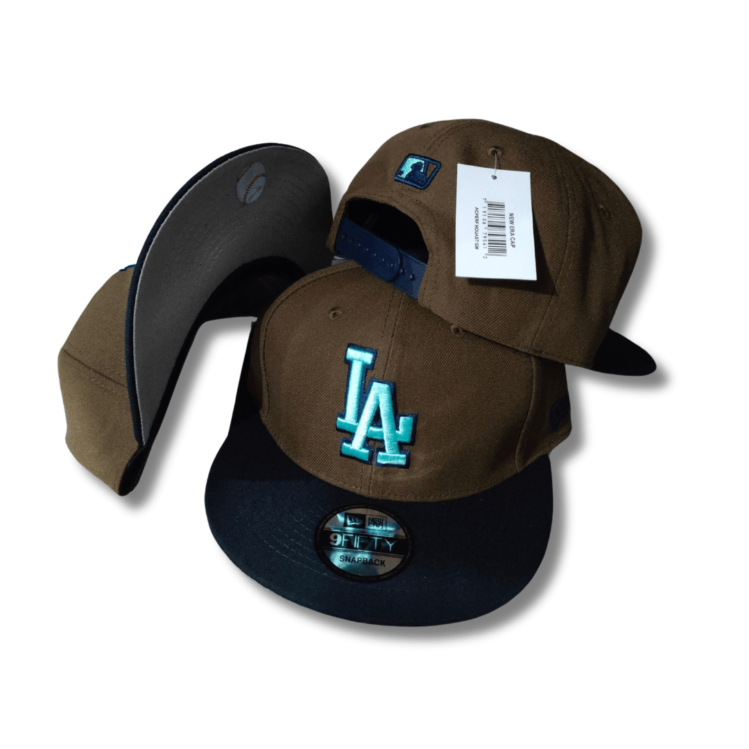 Men's Los Angeles Dodgers New Era Brown/Navy Walnut 9FIFTY Snapback Cap