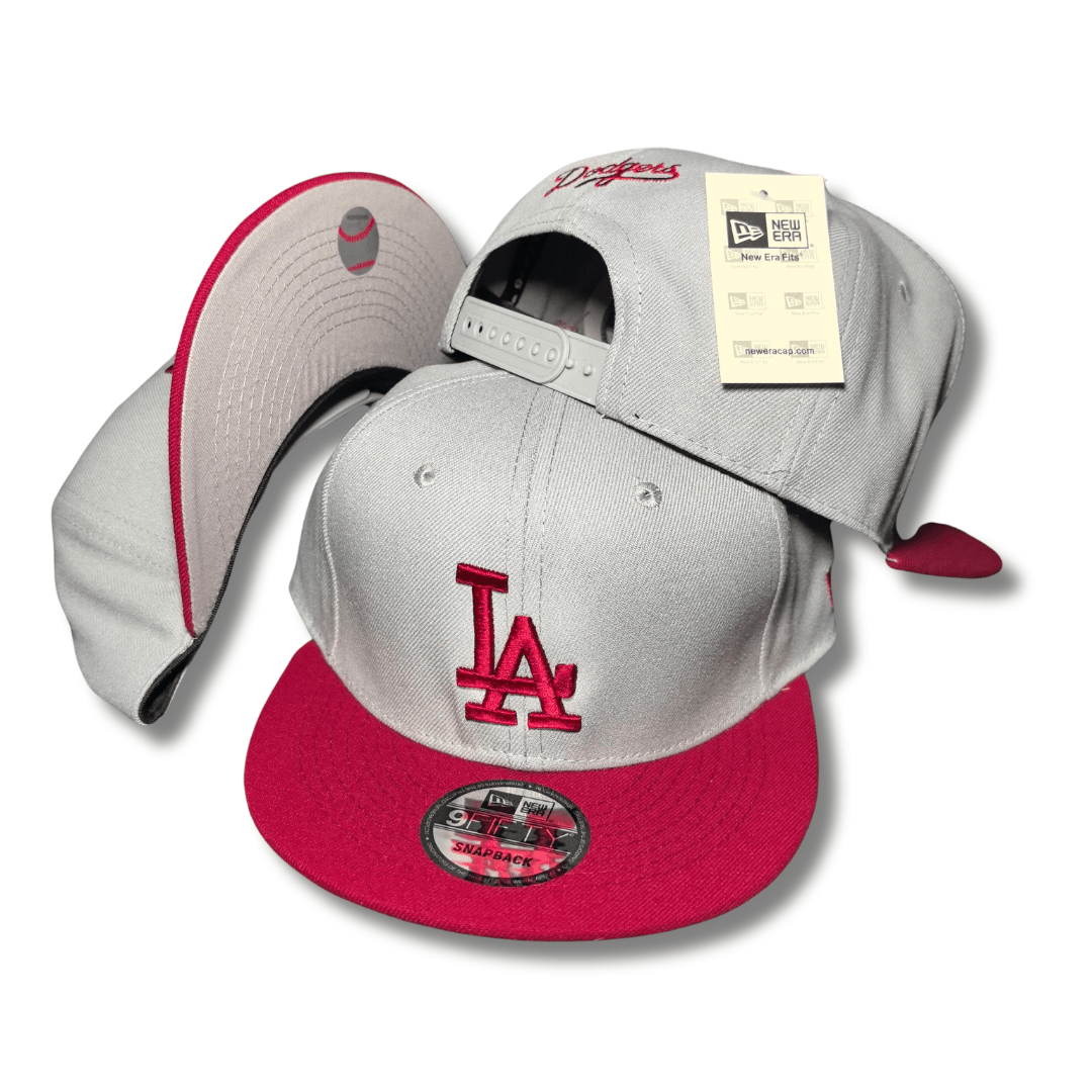 Los Angeles Dodgers Hat Cap Adult Pink Gray MLB 9FIFTY