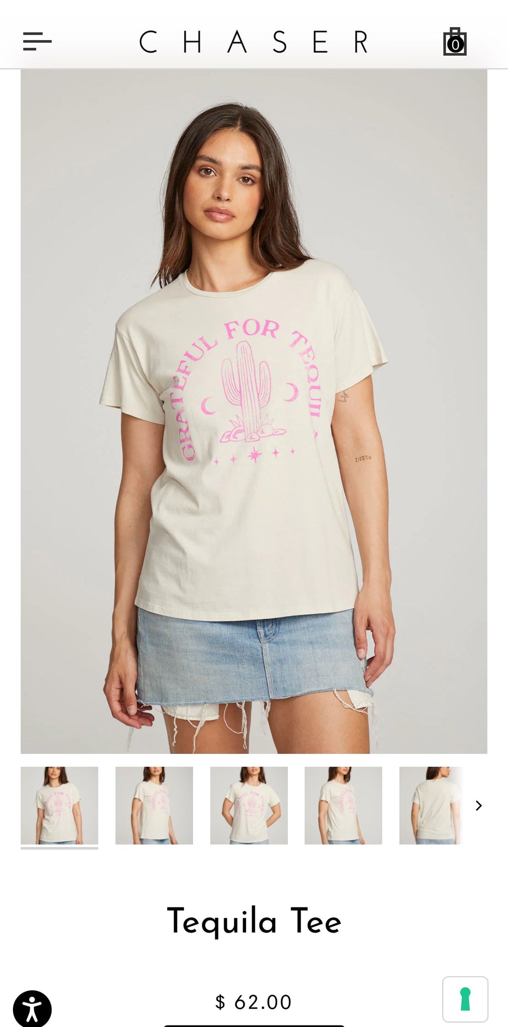 Chaser Graphic Tee Grateful for Tequilla