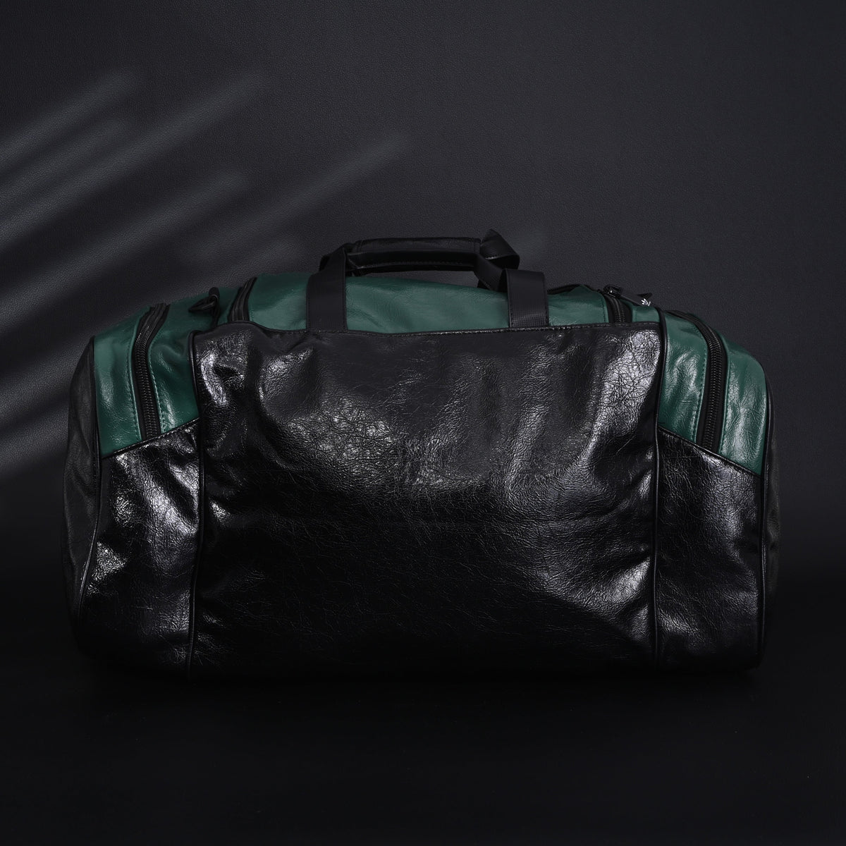 Balenciaga x adidas Large Duffel Travel Bag - Black & Green with Trefoil Logo and Triple Stripes
