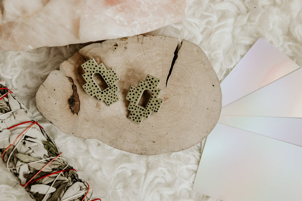 Aztec Hand Painted Studs