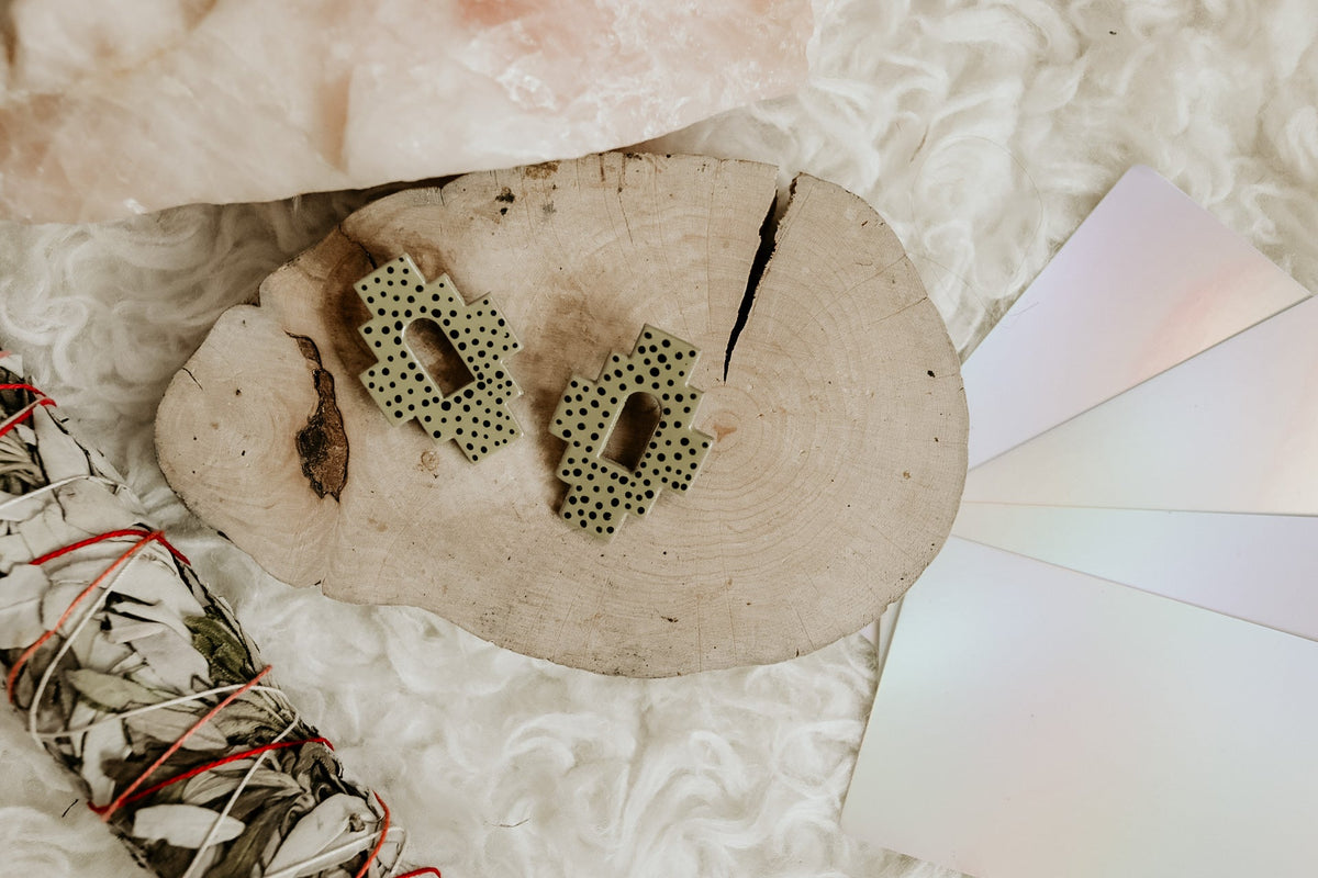 Aztec Hand Painted Studs
