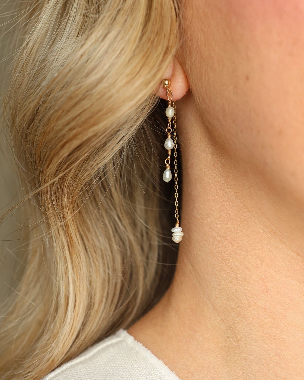 Pearl Cascade Convertible Earrings