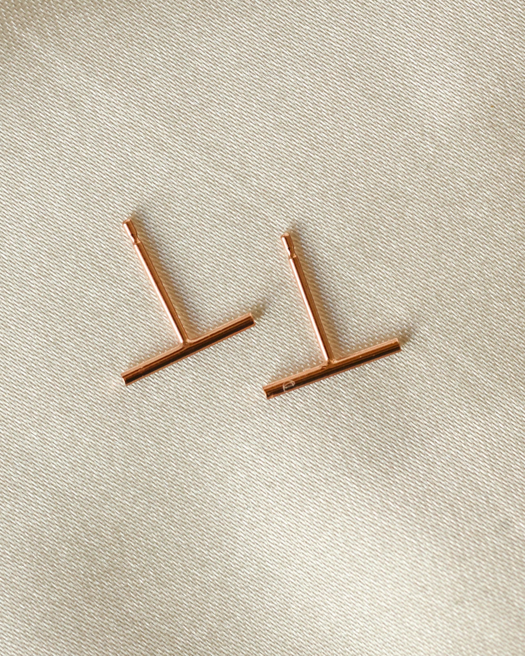Rose Gold Filled Bar Studs