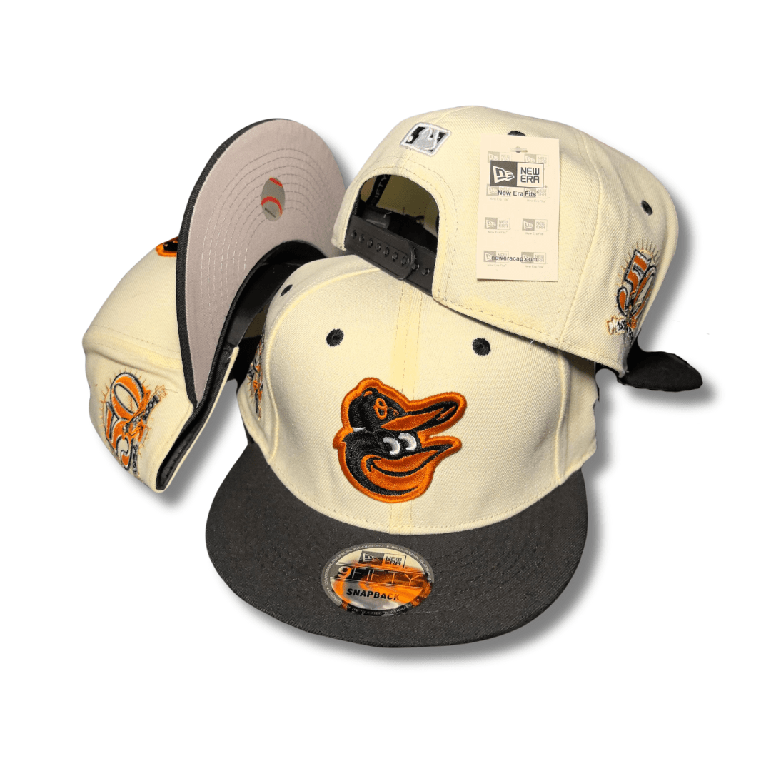 Baltimore Orioles 50th Anniversary 59FIFTY Offwhite, Black Cap