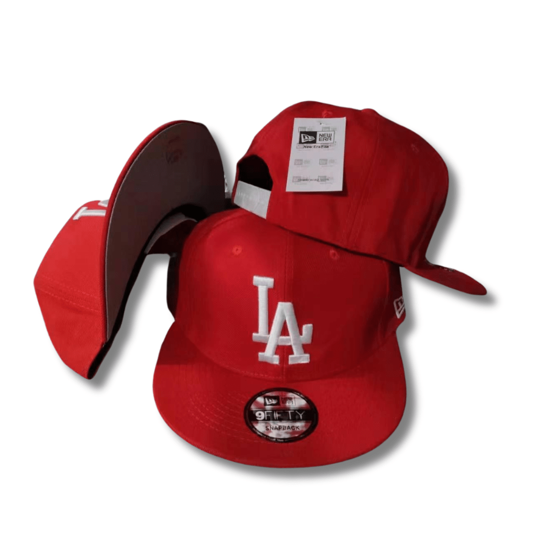 Los Angeles Dodgers Red with White Embroidered Logo Snapback Cap