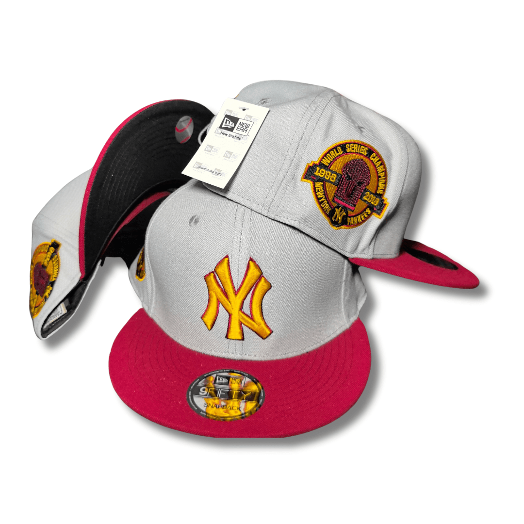 New York Yankees 9FIFTY with Championship Patches Gray and Red Snapback Cap