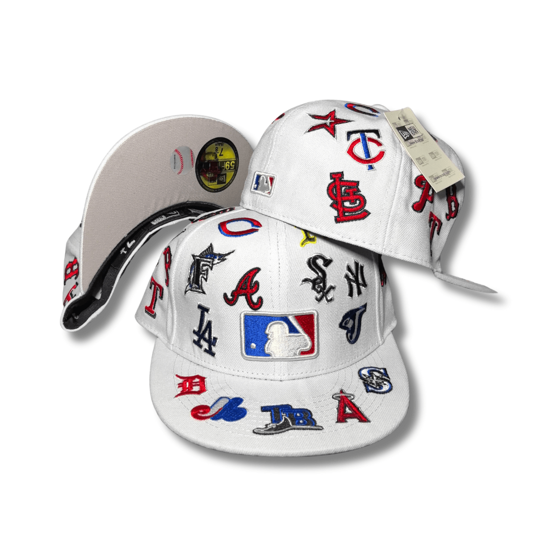 New Era Multi-Logo MLB 59FIFTY with MLB Logo White Cap
