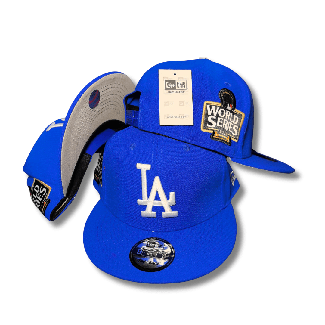 Los Angeles Dodgers New Era 9FIFTY with 2024 World Series Patch Royal Blue Snapback Cap
