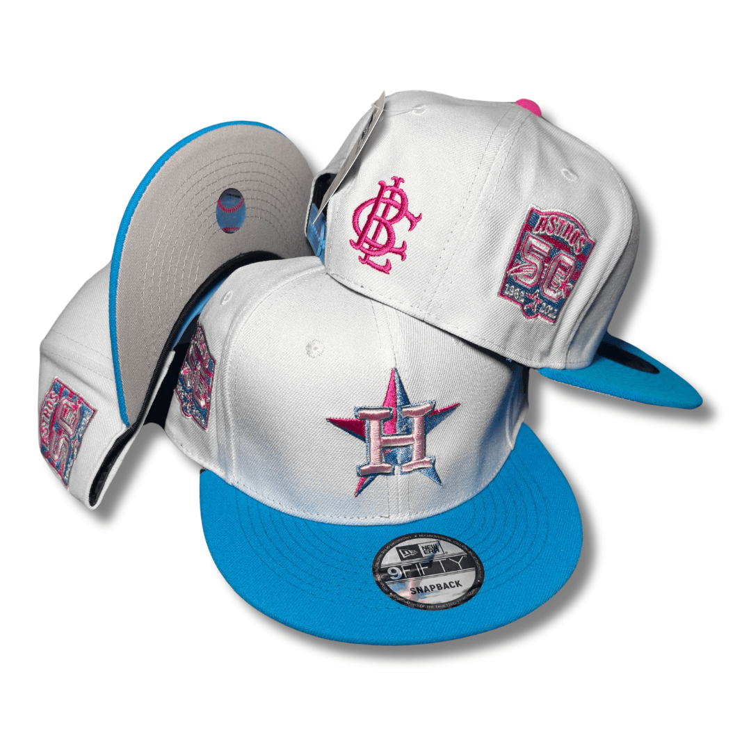 Houston Astros 50th Anniversary White and Blue Snapback Cap