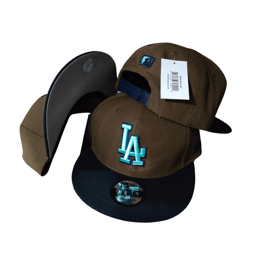 Men's Los Angeles Dodgers New Era Brown/Navy 9FIFTY Snapback Cap
