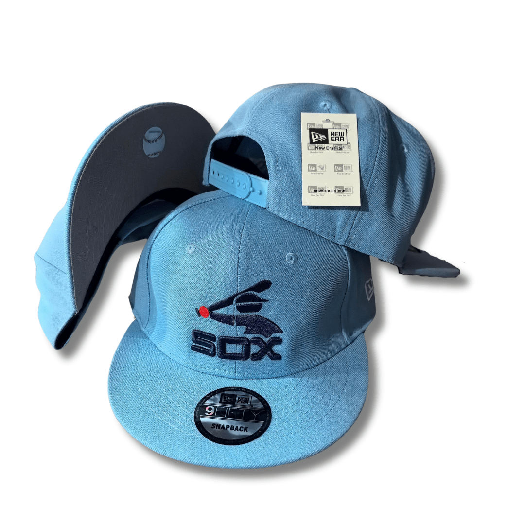 Chicago White Sox New Era 9FIFTY Light Blue with Retro Logo Snapback Cap