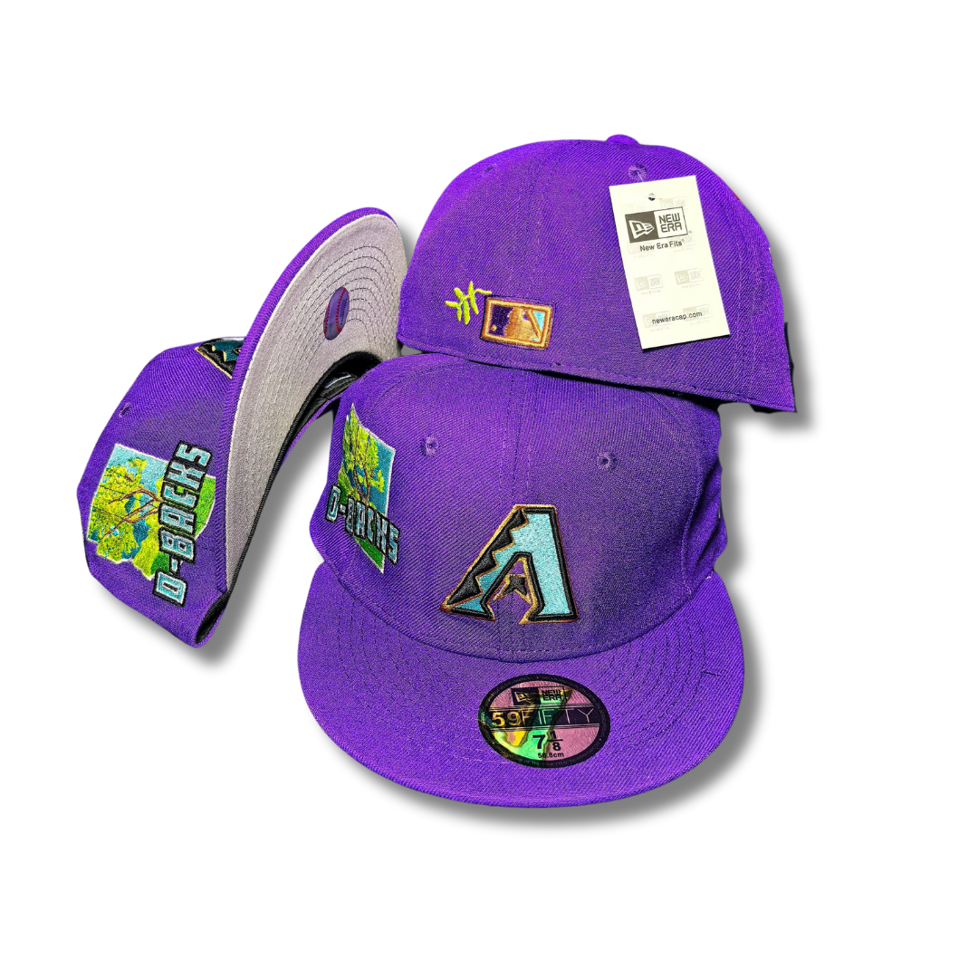 Arizona Diamondbacks Purple New Era 59FIFTY Embroidered Side Patches Cap
