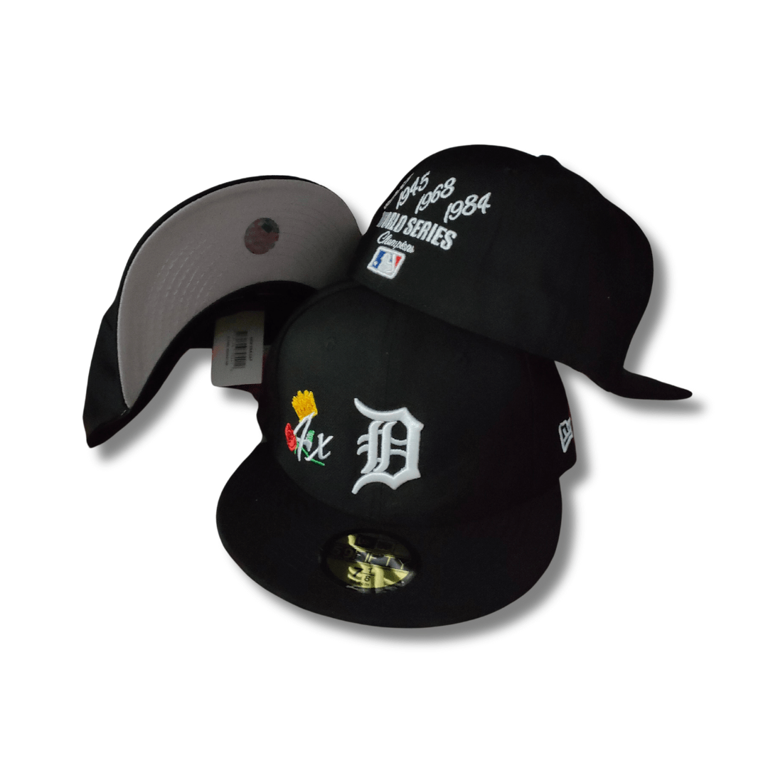 Detroit Tigers 4x World Series Champions Black Fitted Cap