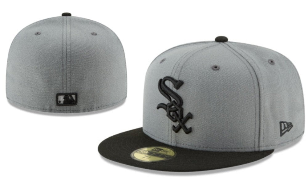 Chicago White Sox New Era Fitted Hat with MLB Logo - Gray and Black