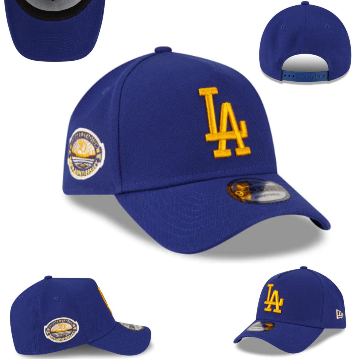 LA Dodgers Blue and Yellow 50th Anniversary Hat - Snapback