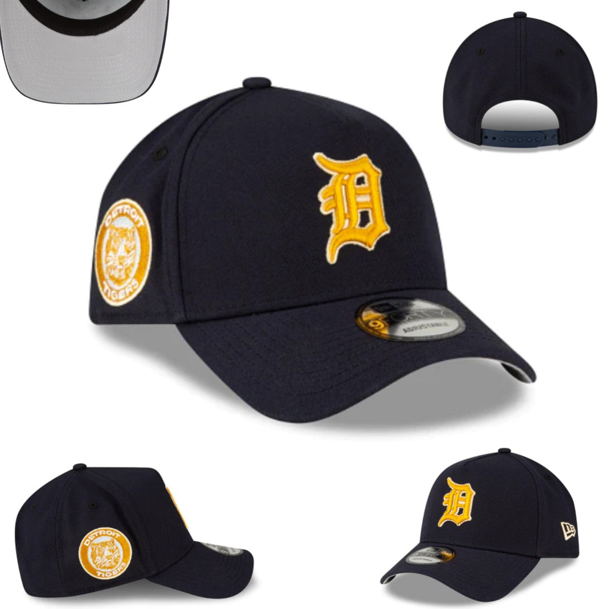 Detroit Tigers 39THIRTY Stretch Fit Cap with Embroidered Logo - Navy Blue