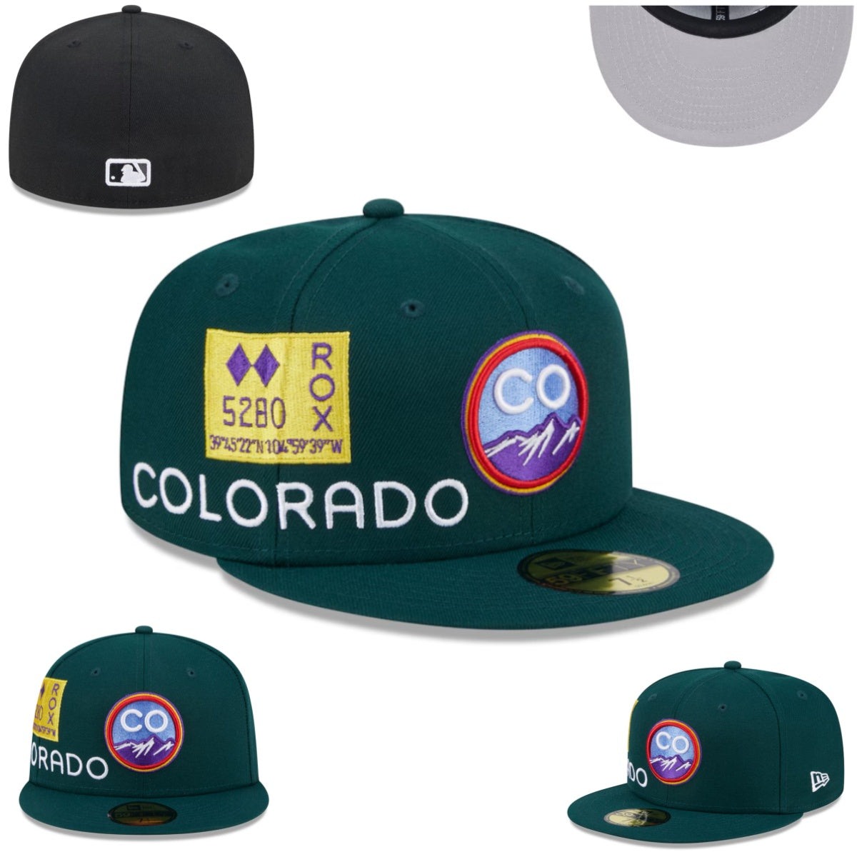 Colorado Rockies "5280" Hat with Gray Undervisor - Green