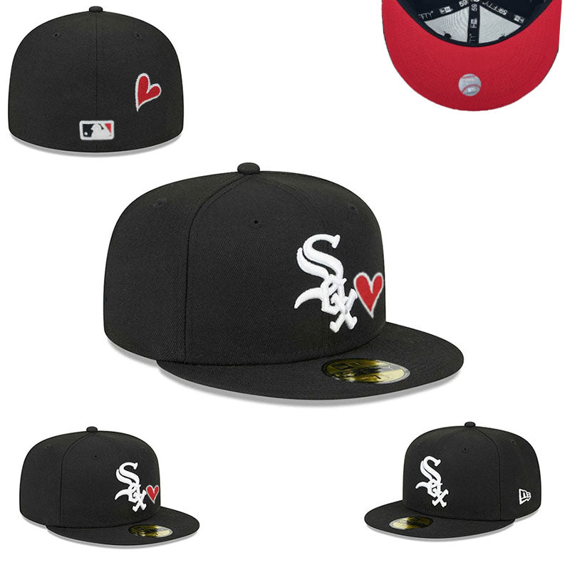 Chicago White Sox Love Edition Hat with Red Undervisor - Black