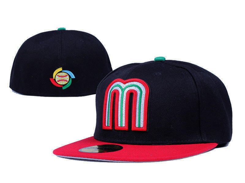 Mexico World Baseball Classic 59FIFTY Hat - Black and Red with WBC Logo