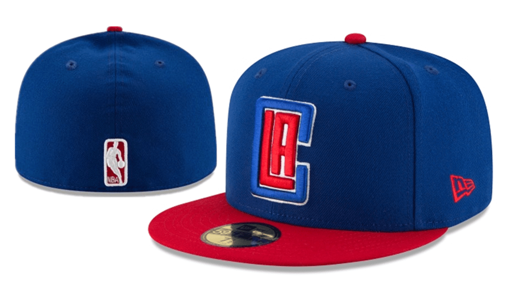 Los Angeles Clippers NBA Snapback Cap with Embroidered LA Logo and Red Brim - Blue