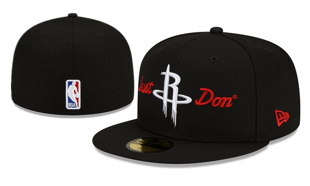 Houston Rockets Just Don NBA Snapback Cap with Embroidered Logo and Script - Black