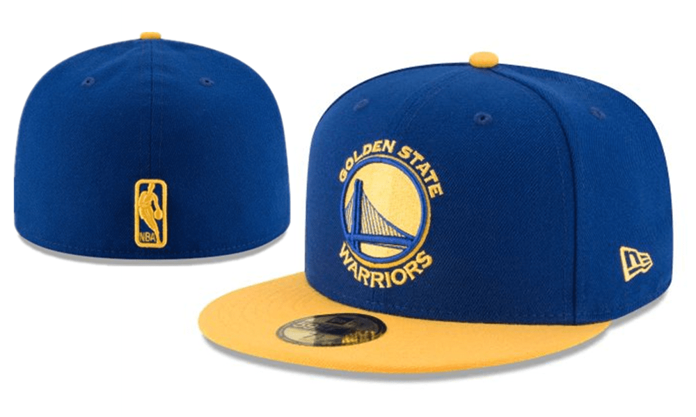 Golden State Warriors NBA Snapback Cap with Embroidered Logo and Yellow Brim - Blue