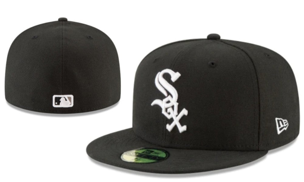 Chicago White Sox Fitted MLB Hat with Classic Logo - Black