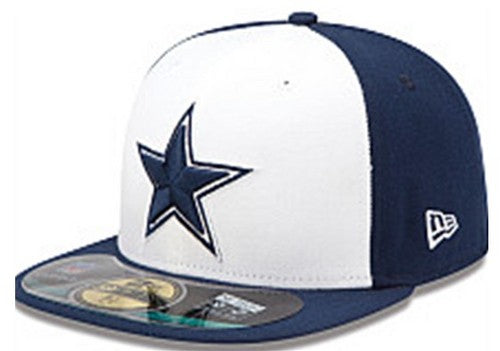 Dallas Cowboys Two-Tone Snapback Hat with Embroidered Star Logo - Navy Blue and White