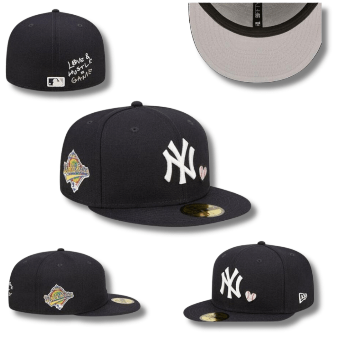 Atlanta Braves Fitted Hat with Classic White Logo - Navy Blue