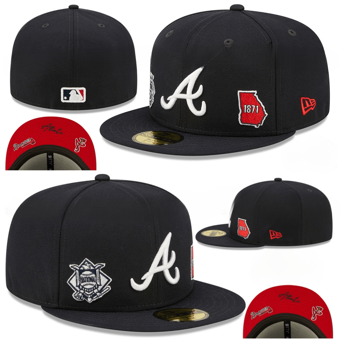 Atlanta Braves 1871 Heritage Fitted Hat - Navy