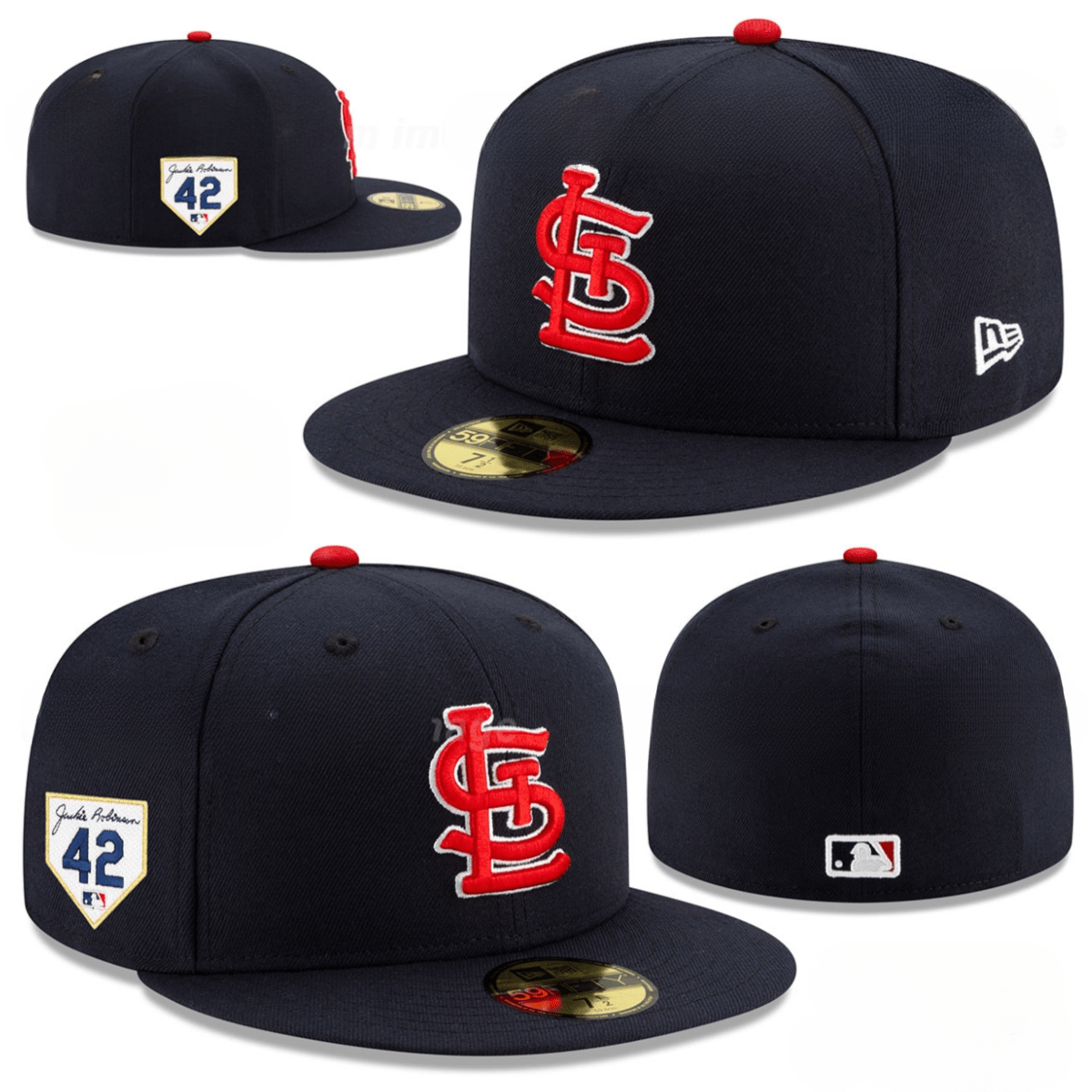 St. Louis Cardinals Jackie Robinson Day Fitted Hat - Navy