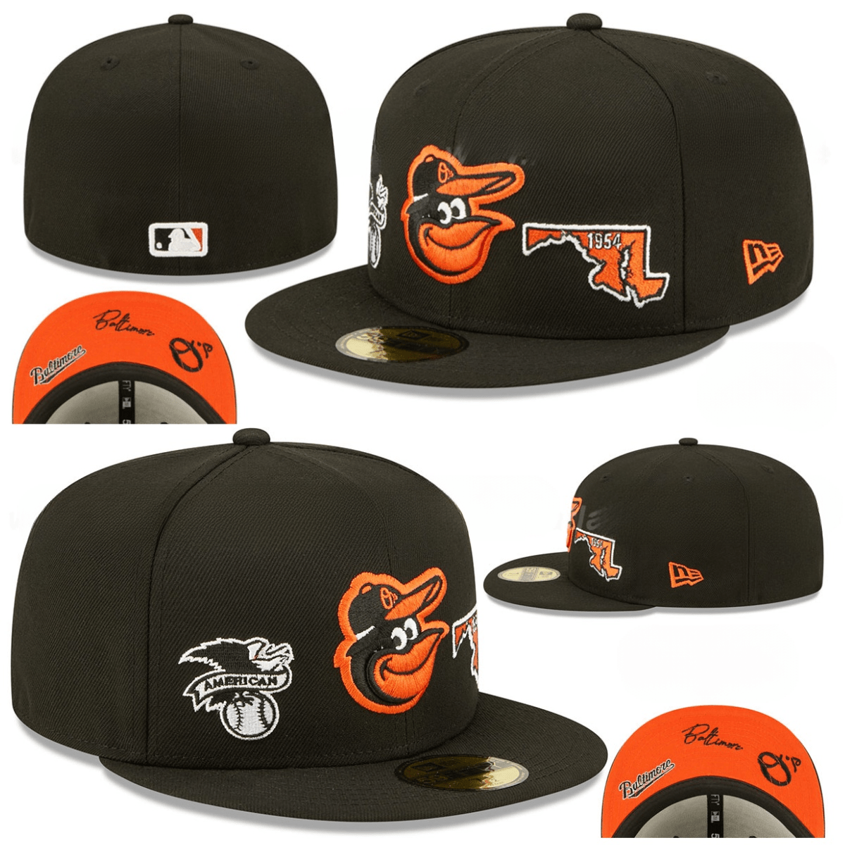 Baltimore Orioles Heritage Fitted Hat - Black