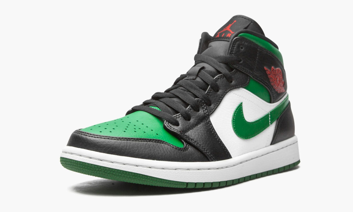 Air Jordan 1 Mid Green Toe Sneakers