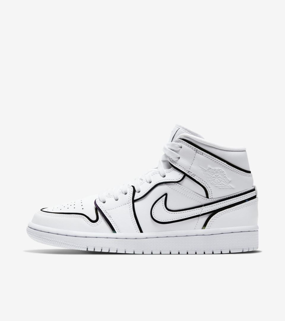 Air Jordan 1 Mid SE Iridescent Trim Sneakers