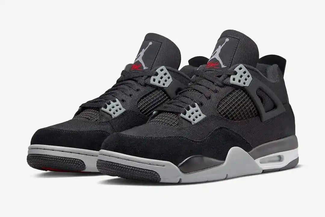 Air Jordan 4 Retro SE Black Canvas Sneakers