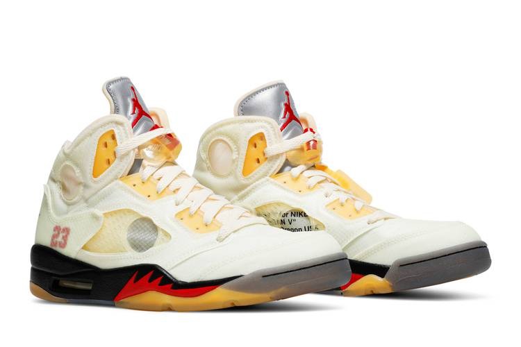 Air Jordan 5 Retro Off-White Sail Sneakers