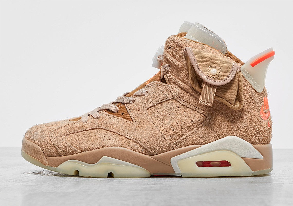 Air Jordan 6 Retro TraviScots British Khaki Sneakers