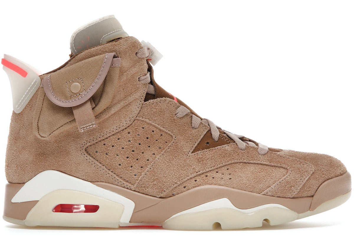 Air Jordan 6 Retro TraviScots British Khaki Sneakers