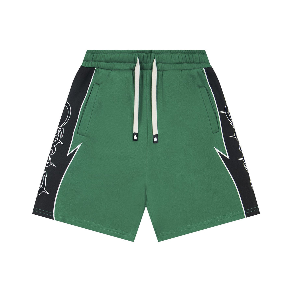 Godspeed Printed Side-Panel Drawstring Shorts — front