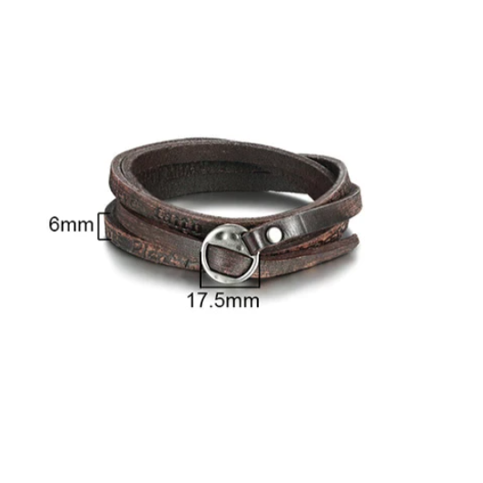 Manila Leather & Zinc Alloy Bracelet