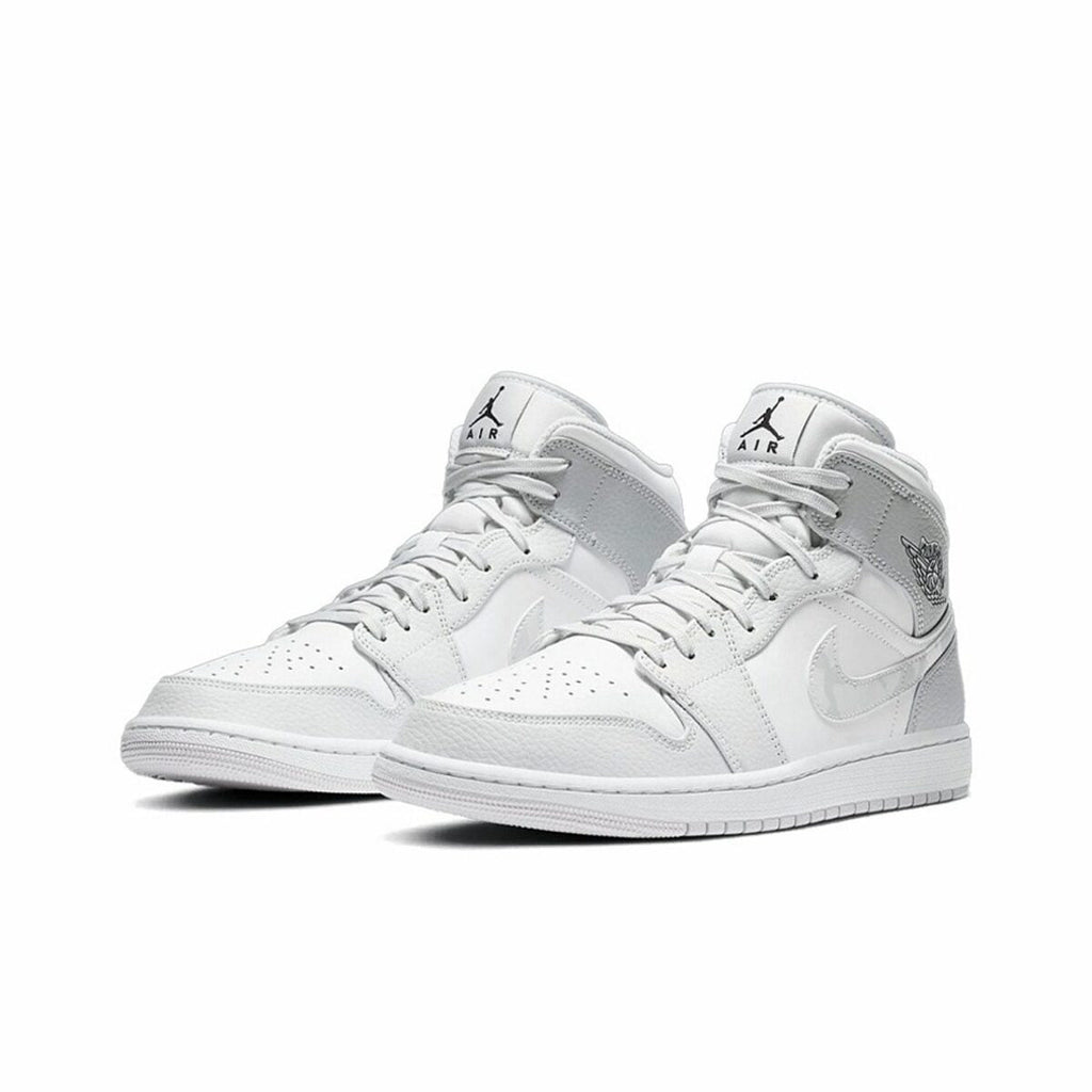 Jordan 1 Mid White Camo Sneakers