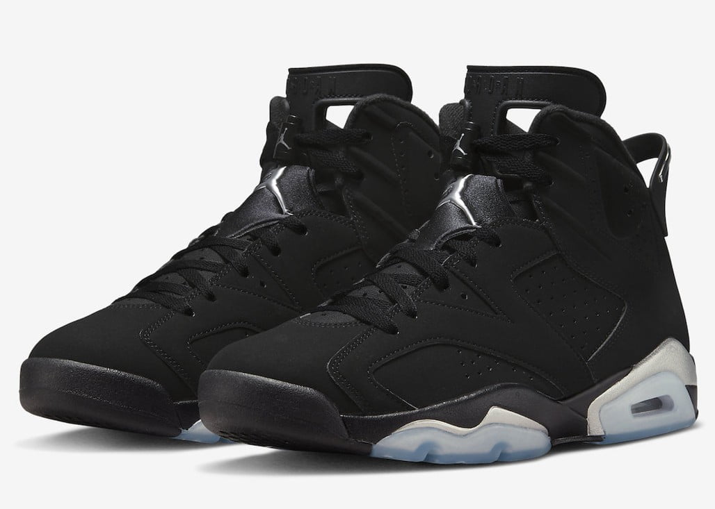 Jordan 6 Retro Chrome Metallic Silver Sneakers