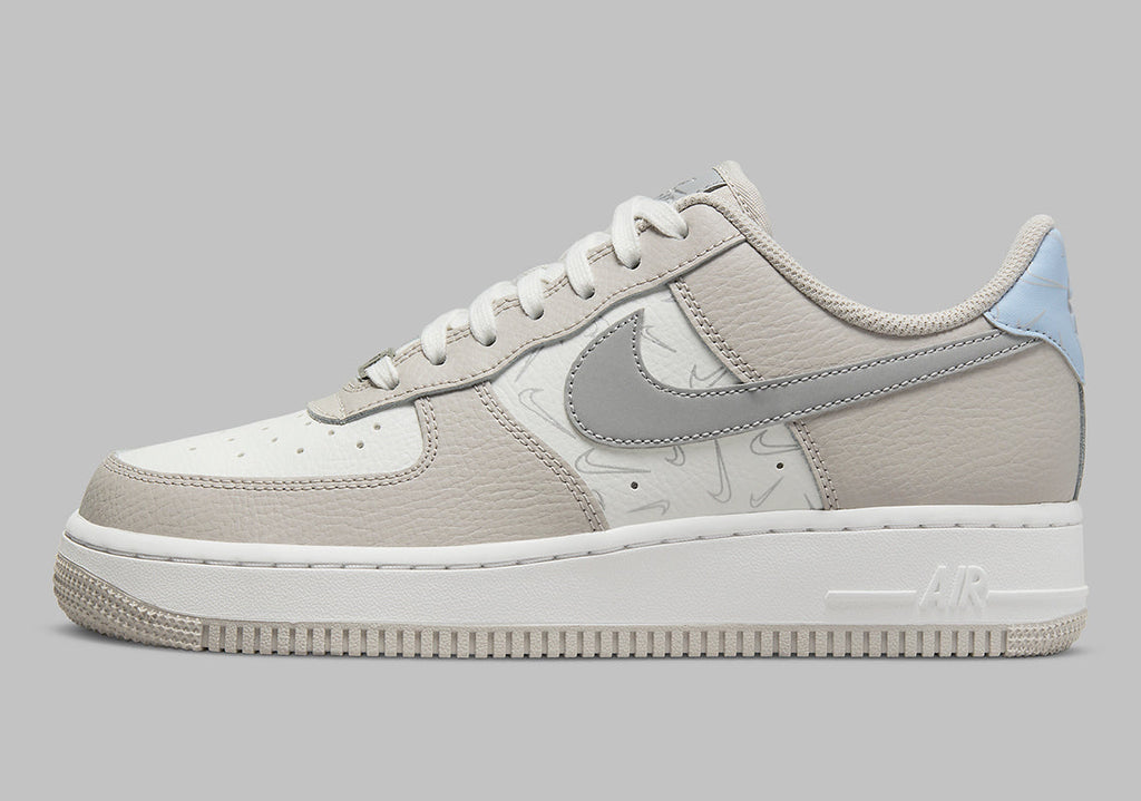 Nike Air Force 1 Low Mini Swooshes Grey Womens Sneakers