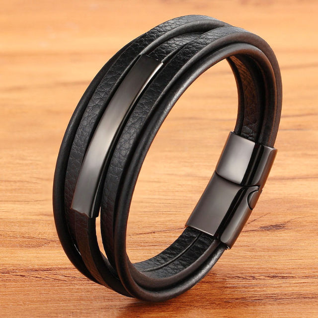 Sanctuary Leather & Stainless Steel Bracelet
