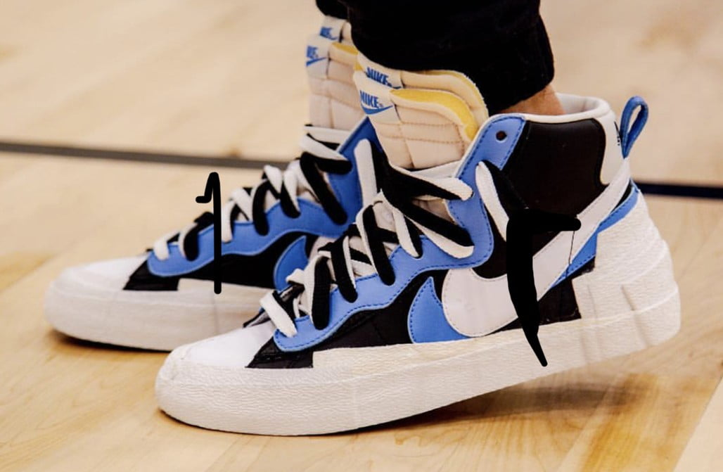 Sacai x Nike Blazer Mid Black Blue Sneakers