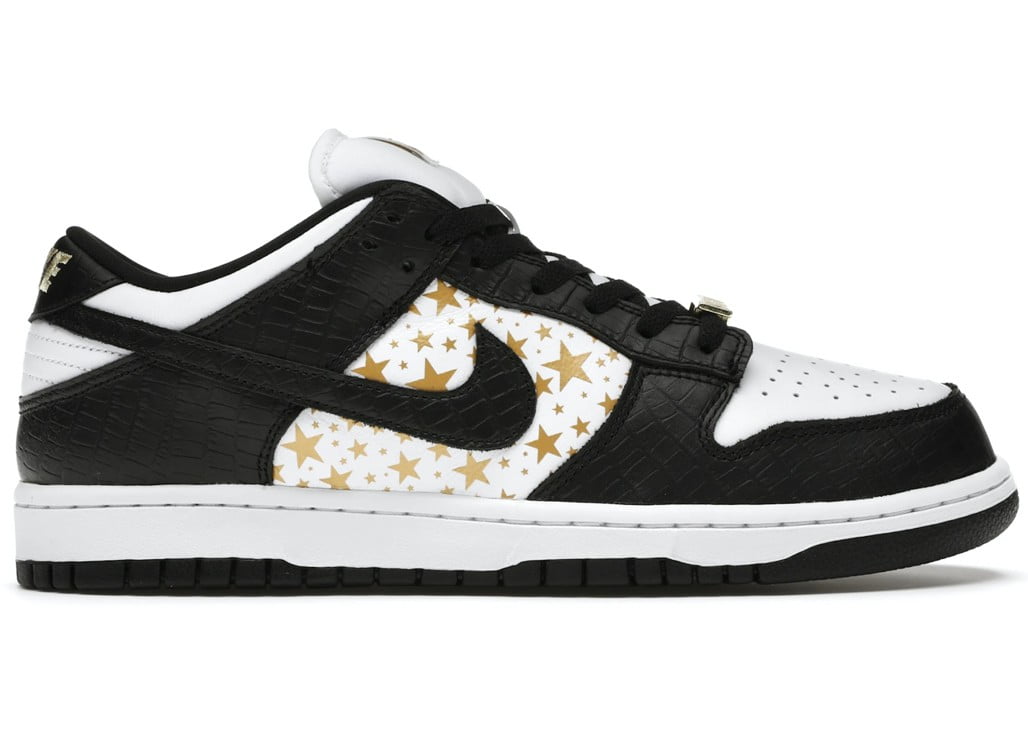 Supreme x Nike SB Dunk Low Stars Black Sneakers